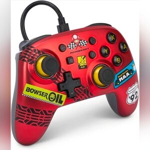 Nano Wired Controller for Nintendo Switch - Mario Kart: Racer Red, OLED model